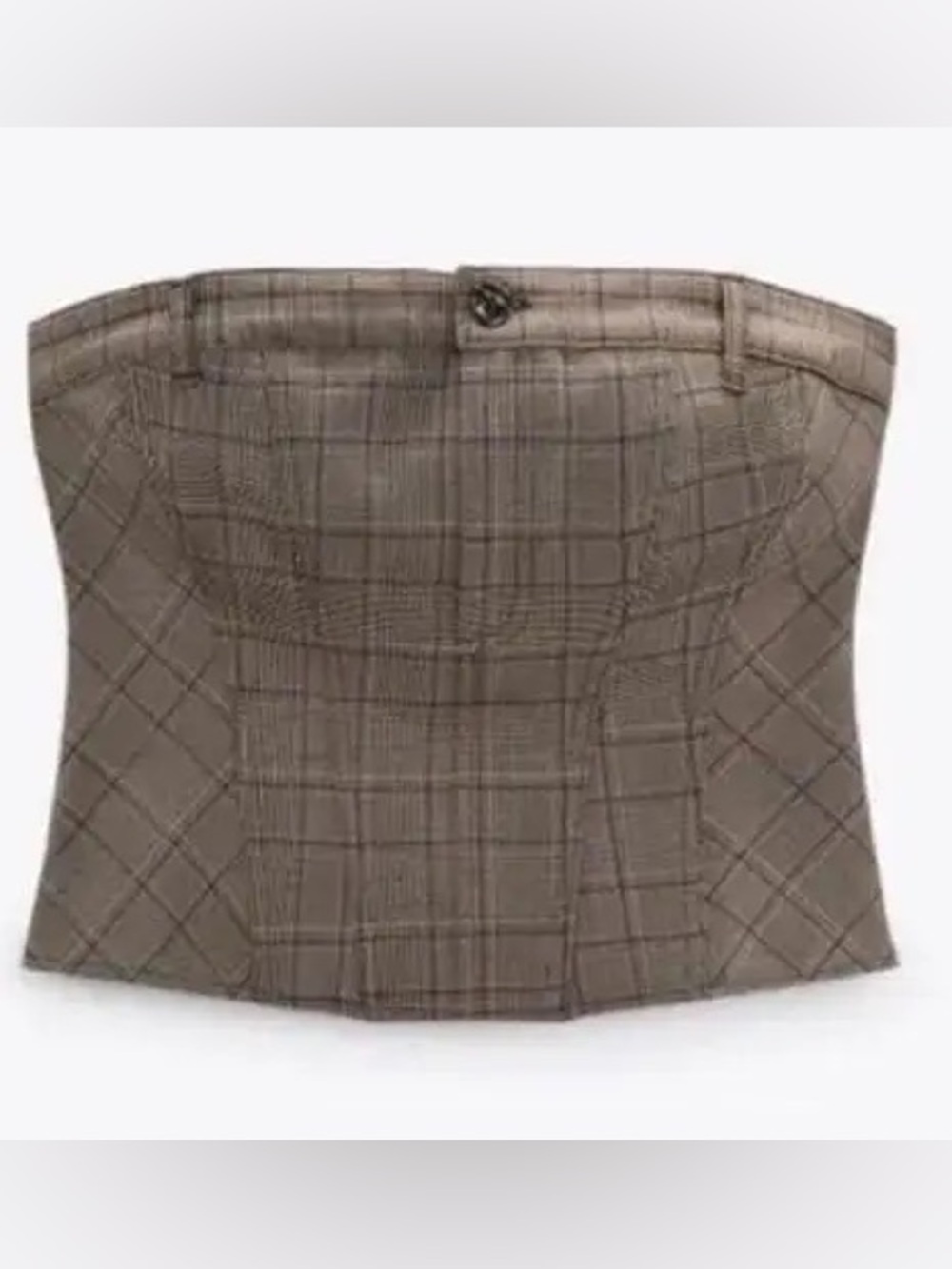 ZARA  Plaid Strapless Top  4661/123